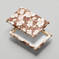 Brown Bula Fiji Masi Hibiscus Seamless Canvas Wall Art