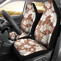 Brown Bula Fiji Masi Hibiscus Seamless Car Seat Cover