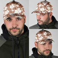 Brown Bula Fiji Masi Hibiscus Seamless Classic Cap