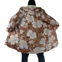 Brown Bula Fiji Masi Hibiscus Seamless Cloak