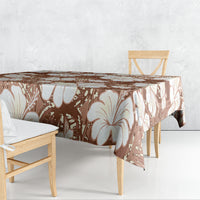 Brown Bula Fiji Masi Hibiscus Seamless Tablecloth