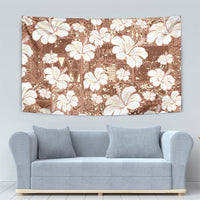 Brown Bula Fiji Masi Hibiscus Seamless Tapestry
