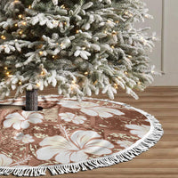 Brown Bula Fiji Masi Hibiscus Seamless Tree Skirt