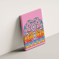 Rainbow Ngaru Taniko With Aotearoa Maori Tattoo Canvas Wall Art
