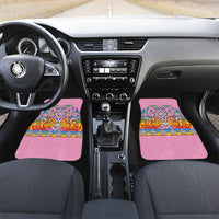 Rainbow Ngaru Taniko With Aotearoa Maori Tattoo Car Mats