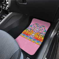 Rainbow Ngaru Taniko With Aotearoa Maori Tattoo Car Mats