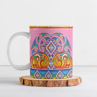 Rainbow Ngaru Taniko With Aotearoa Maori Tattoo Ceramic Mug
