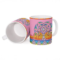 Rainbow Ngaru Taniko With Aotearoa Maori Tattoo Ceramic Mug