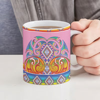 Rainbow Ngaru Taniko With Aotearoa Maori Tattoo Ceramic Mug
