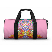 Rainbow Ngaru Taniko With Aotearoa Maori Tattoo Duffle Bag