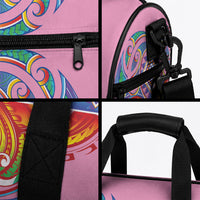 Rainbow Ngaru Taniko With Aotearoa Maori Tattoo Duffle Bag