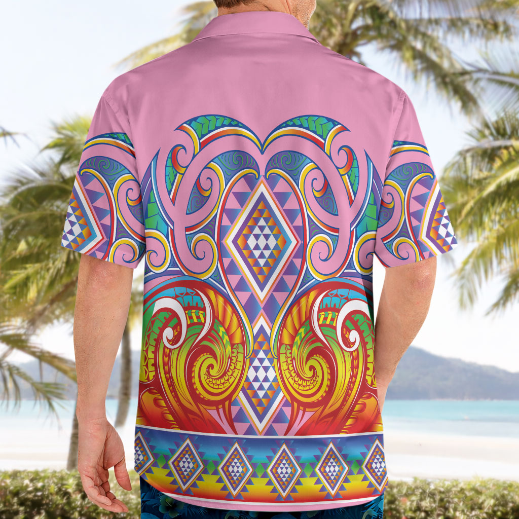 Rainbow Ngaru Taniko With Aotearoa Maori Tattoo Hawaiian Shirt