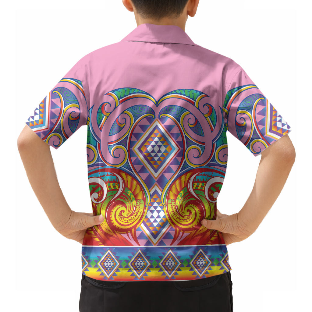 Rainbow Ngaru Taniko With Aotearoa Maori Tattoo Hawaiian Shirt