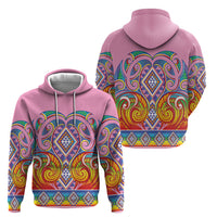 Rainbow Ngaru Taniko With Aotearoa Maori Tattoo Hoodie