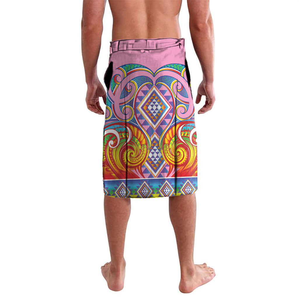Rainbow Ngaru Taniko With Aotearoa Maori Tattoo Lavalava