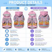 Rainbow Ngaru Taniko With Aotearoa Maori Tattoo Pet Hoodie