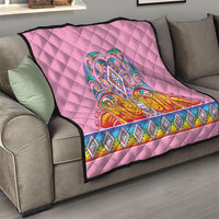 Rainbow Ngaru Taniko With Aotearoa Maori Tattoo Quilt