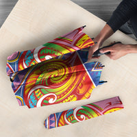 Rainbow Ngaru Taniko With Aotearoa Maori Tattoo Umbrella