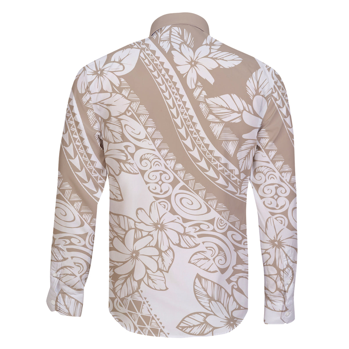 Polynesia Family Matching Puletasi Dress and Hawaiian Shirt Polynesian Tropical Flowers Beige Pastel Vibes LT14 - Polynesian Pride