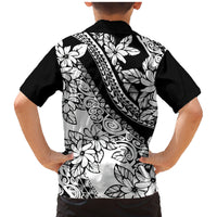 Polynesia Family Matching Mermaid Dress and Hawaiian Shirt Polynesian Tropical Flowers Black Pastel Vibes LT14 - Polynesian Pride
