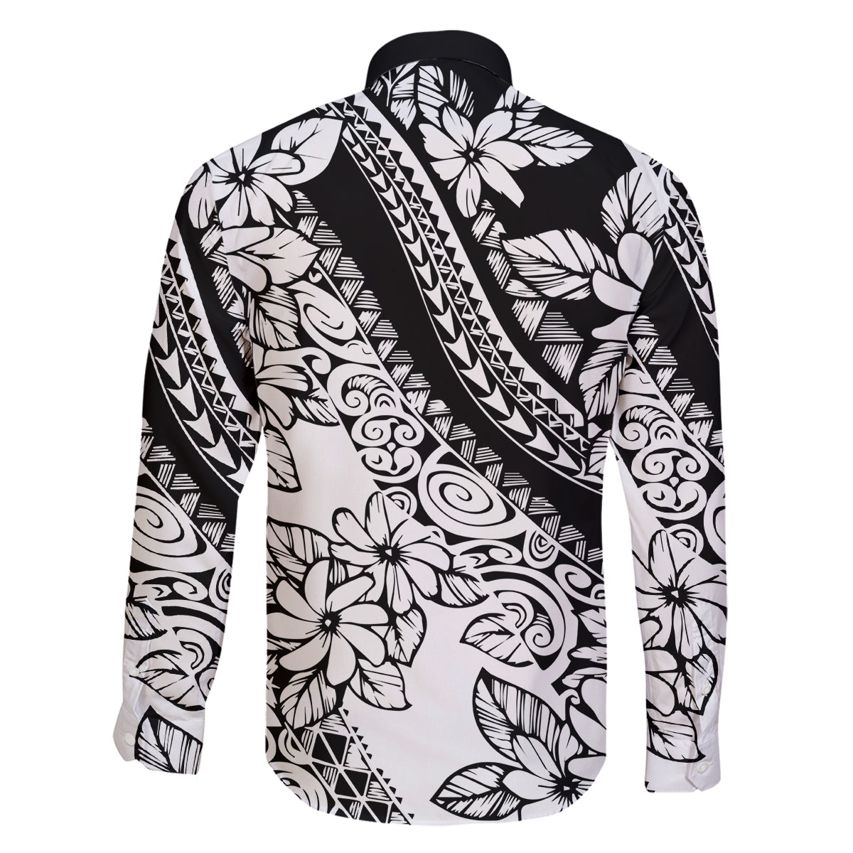 Polynesia Family Matching Summer Maxi Dress and Hawaiian Shirt Polynesian Tropical Flowers Black Pastel Vibes LT14 - Polynesian Pride
