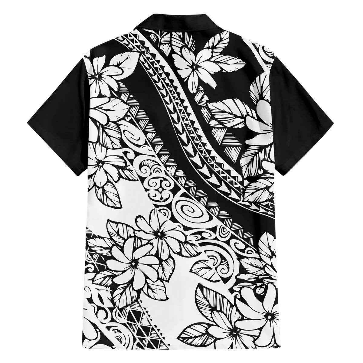 Polynesia Hawaiian Shirt Polynesian Tropical Flowers Black Pastel Vibes LT14 - Polynesian Pride