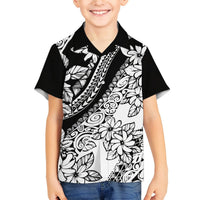 Polynesia Hawaiian Shirt Polynesian Tropical Flowers Black Pastel Vibes LT14 - Polynesian Pride