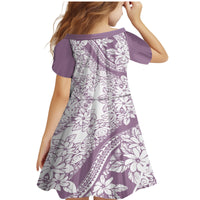 Polynesia Family Matching Mermaid Dress and Hawaiian Shirt Polynesian Tropical Flowers Purple Pastel Vibes LT14 - Polynesian Pride