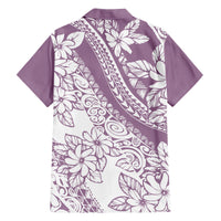 Polynesia Family Matching Tank Maxi Dress and Hawaiian Shirt Polynesian Tropical Flowers Purple Pastel Vibes LT14 - Polynesian Pride