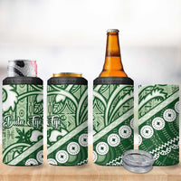 Green Bula Fiji 4 in 1 Can Cooler Tumbler Fijian Language Week Tapa Cloth - Pastel LT14 - Polynesian Pride