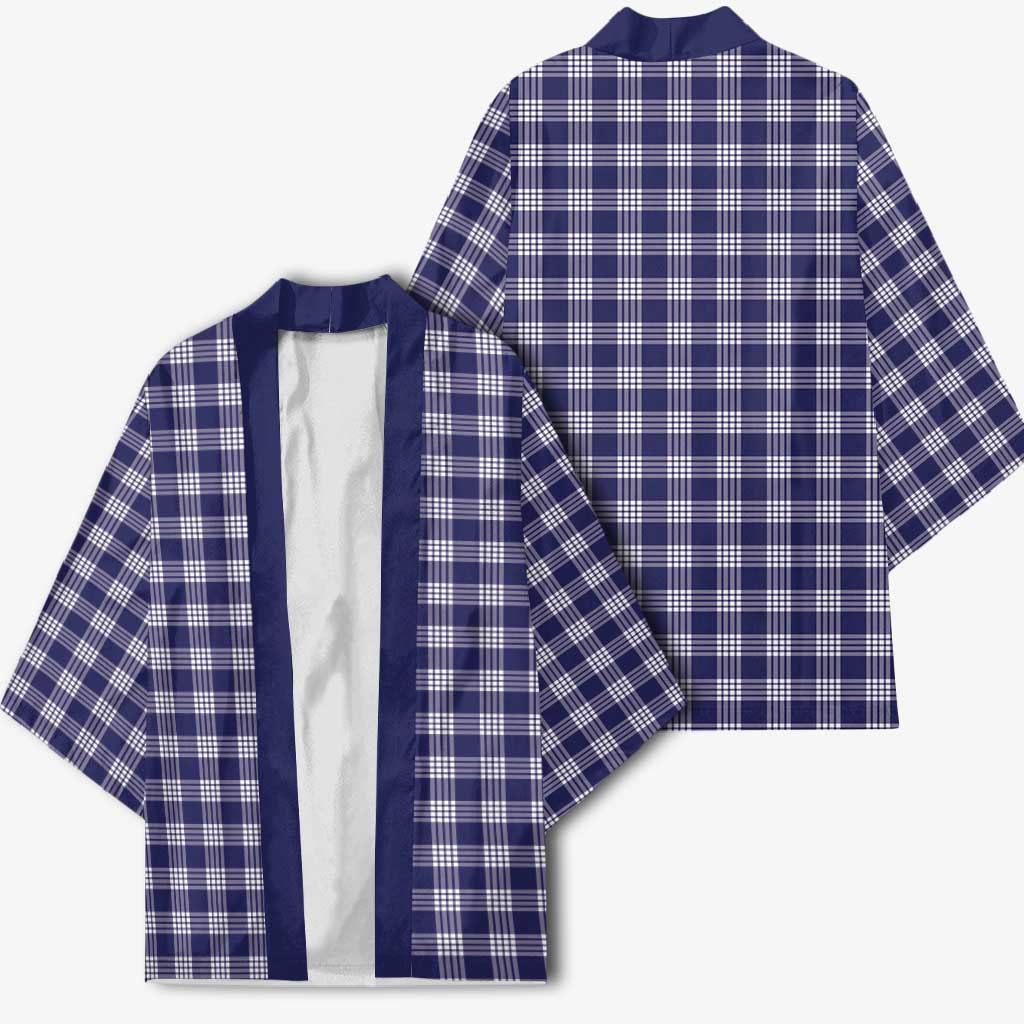 Navy Blue Japanese Palaka Pride Kimono - Polynesian Pride