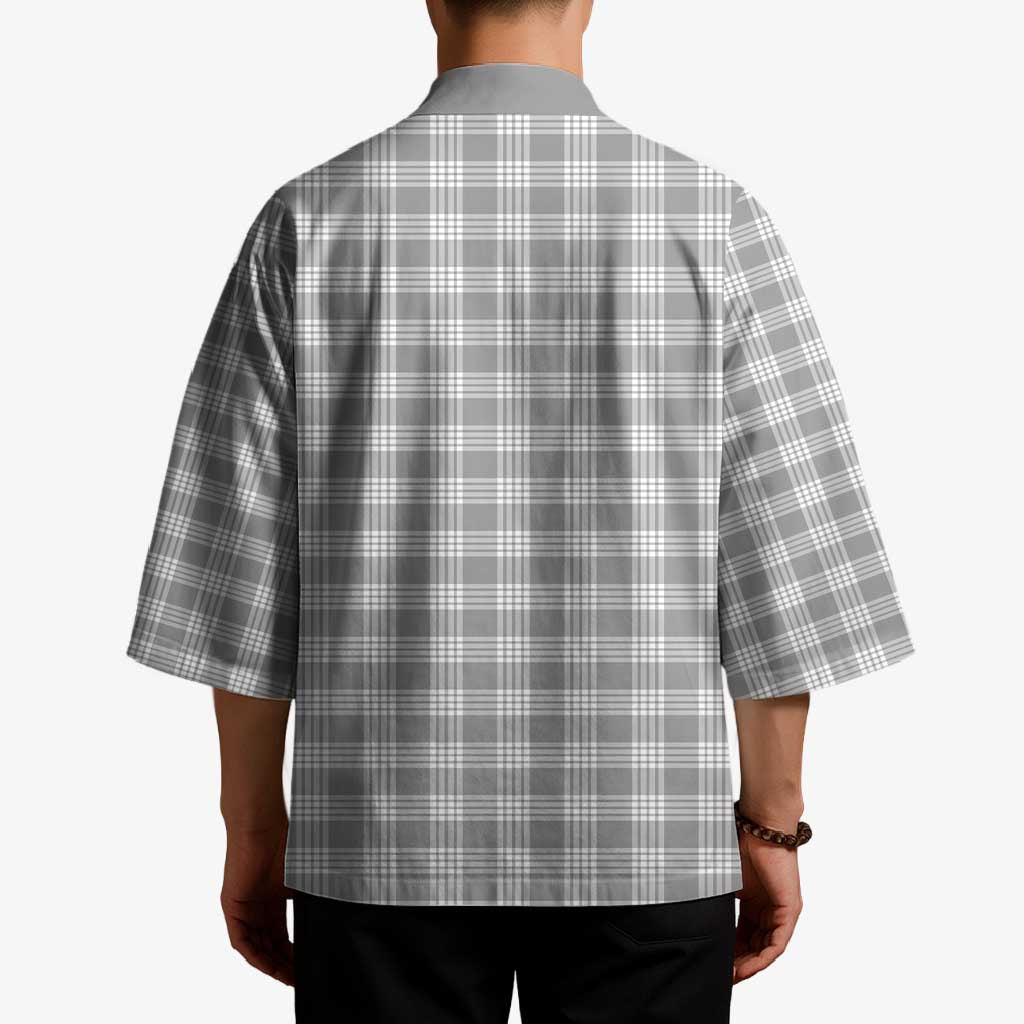 Gray Japanese Palaka Pride Kimono - Polynesian Pride