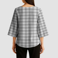 Gray Japanese Palaka Pride Kimono Sleeve Blouse - Polynesian Pride