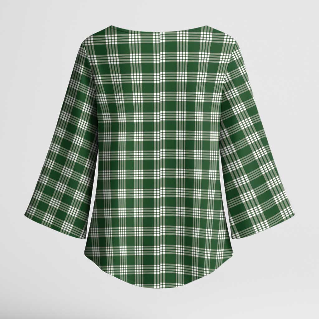 Hunter Green Japanese Palaka Pride Kimono Sleeve Blouse - Polynesian Pride