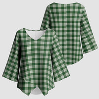 Hunter Green Japanese Palaka Pride Kimono Sleeve Blouse - Polynesian Pride