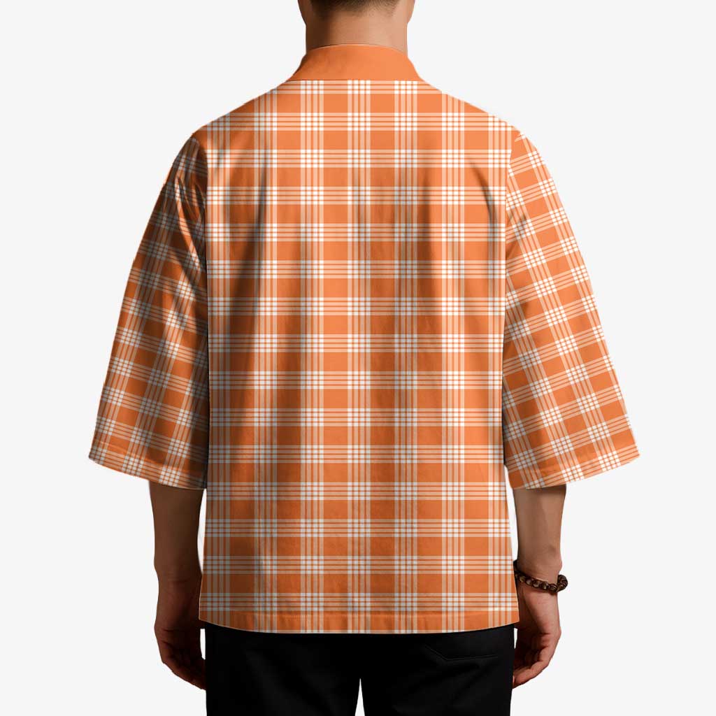 Orange Japanese Palaka Pride Kimono - Polynesian Pride