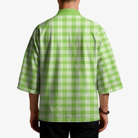 Bright Green Japanese Palaka Pride Kimono - Polynesian Pride