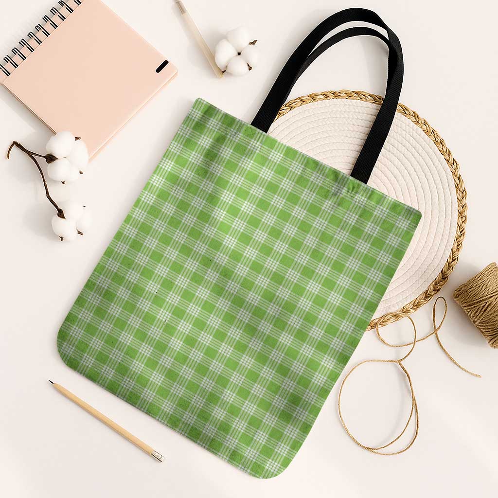 Bright Green Japanese Palaka Pride Tote Bag - Polynesian Pride
