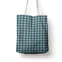 Dark Teal Japanese Palaka Pride Tote Bag - Polynesian Pride