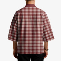 Burgundy Japanese Palaka Pride Kimono - Polynesian Pride