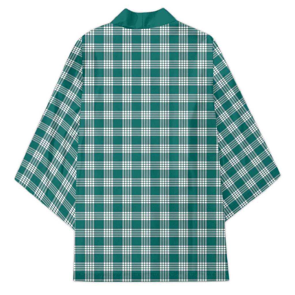 Teal Japanese Palaka Pride Kimono - Polynesian Pride