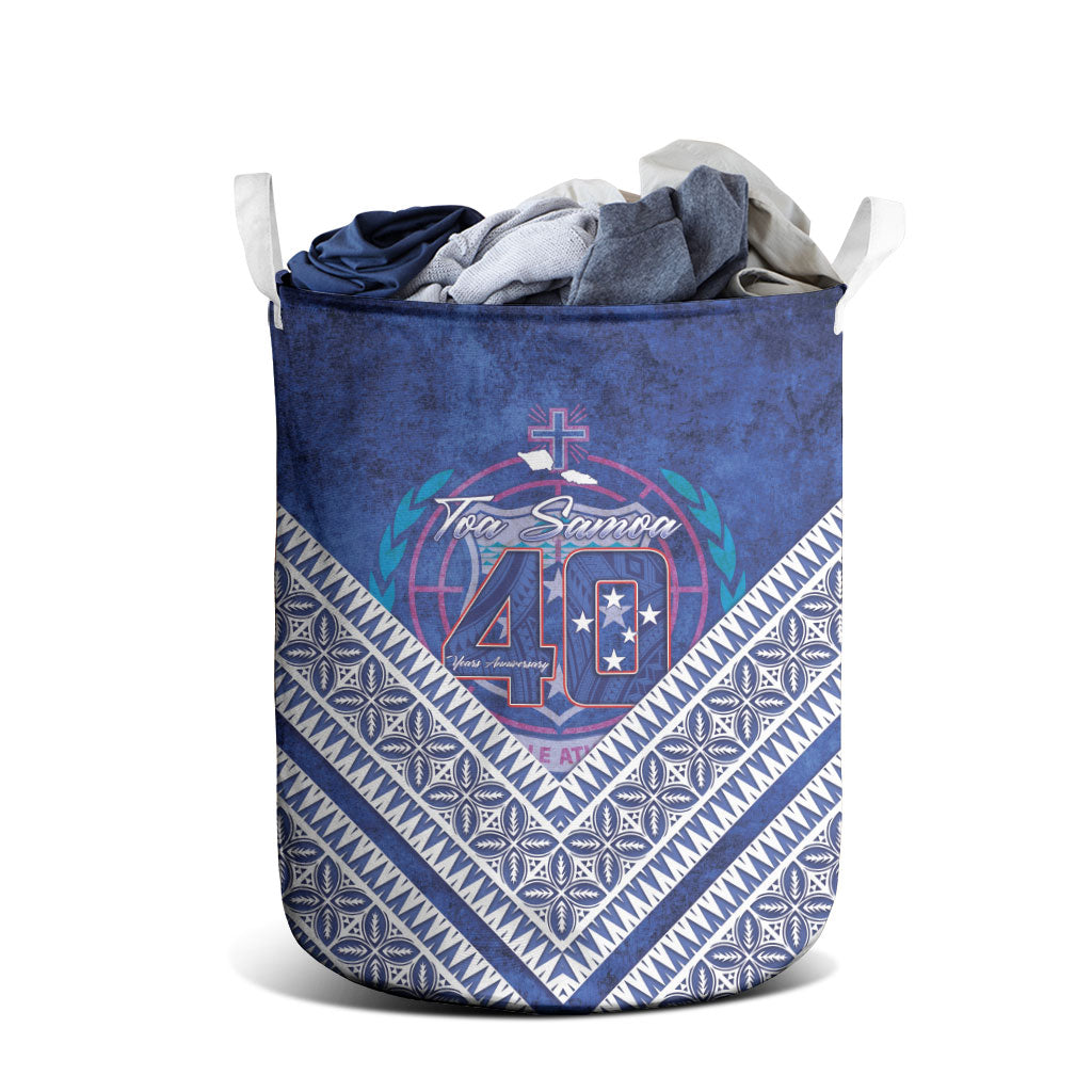 Toa Samoa Rugby Laundry Basket 40th Anniversary Samoan Siapo Pattern LT14 - Polynesian Pride