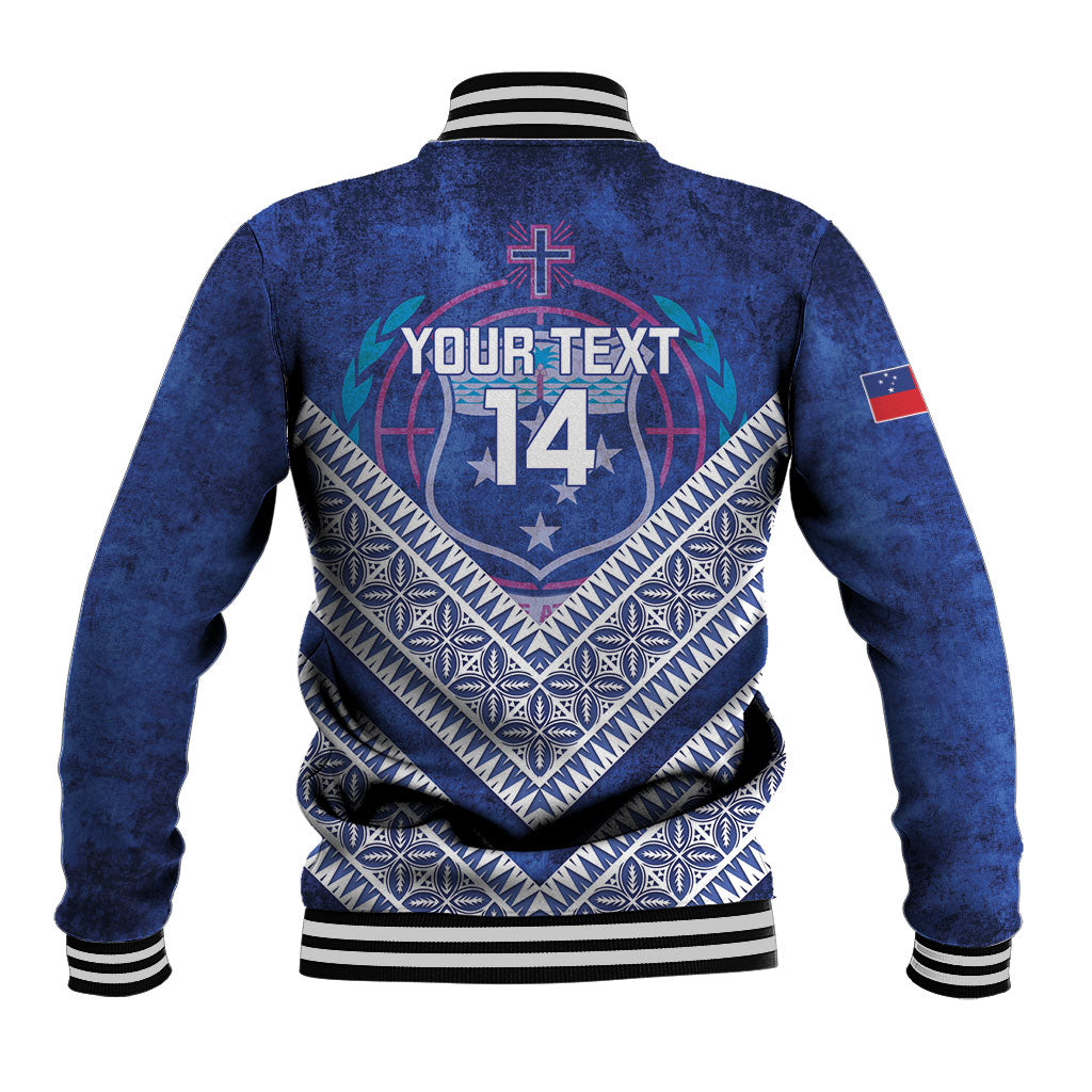 Toa Samoa Rugby Custom Baseball Jacket 40th Anniversary Samoan Siapo Pattern LT14 - Polynesian Pride