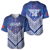 Toa Samoa Rugby Custom Baseball Jersey 40th Anniversary Samoan Siapo Pattern LT14 - Polynesian Pride