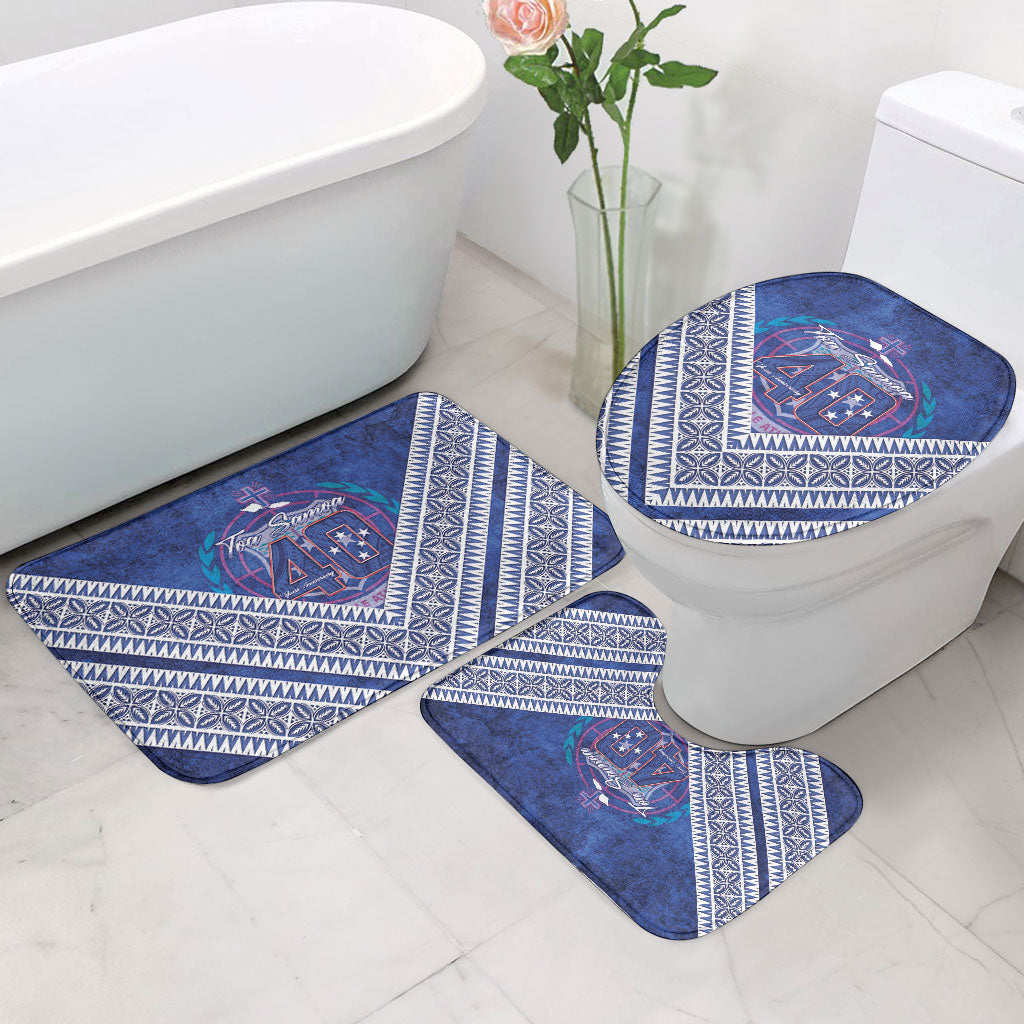 Toa Samoa Rugby Bathroom Set 40th Anniversary Samoan Siapo Pattern LT14 - Polynesian Pride