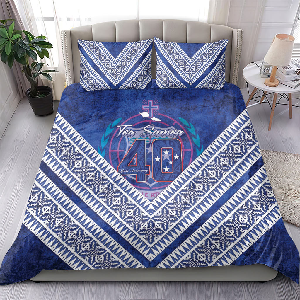Toa Samoa Rugby Bedding Set 40th Anniversary Samoan Siapo Pattern LT14 - Polynesian Pride