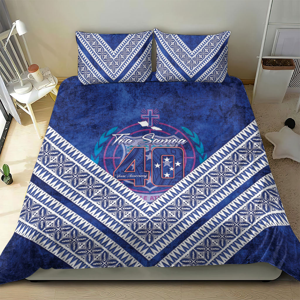 Toa Samoa Rugby Bedding Set 40th Anniversary Samoan Siapo Pattern LT14 - Polynesian Pride