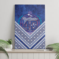 Toa Samoa Rugby Canvas Wall Art 40th Anniversary Samoan Siapo Pattern LT14 - Polynesian Pride