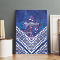Toa Samoa Rugby Canvas Wall Art 40th Anniversary Samoan Siapo Pattern LT14 - Polynesian Pride