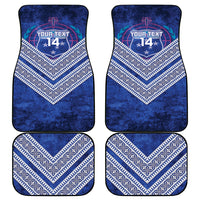 Toa Samoa Rugby Custom Car Mats 40th Anniversary Samoan Siapo Pattern LT14 - Polynesian Pride